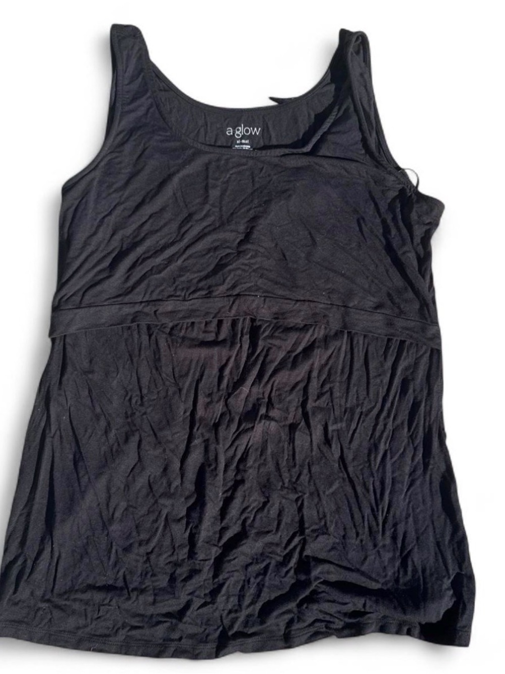 A Glow maternity nursing Black Scoop Neck Tank